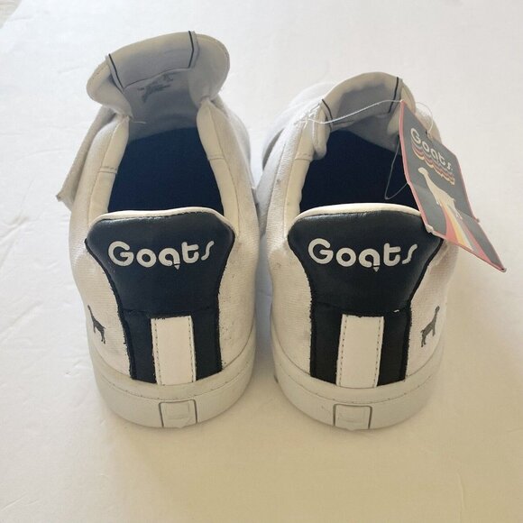 Goats Womens 7.5 White Criss Cross Strap Sneakers Athletic Shoes - Picture 8 of 12